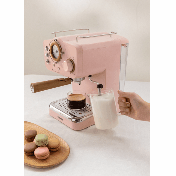 Espressor Retro manual, CREATE, Thera Retro, roz pastel