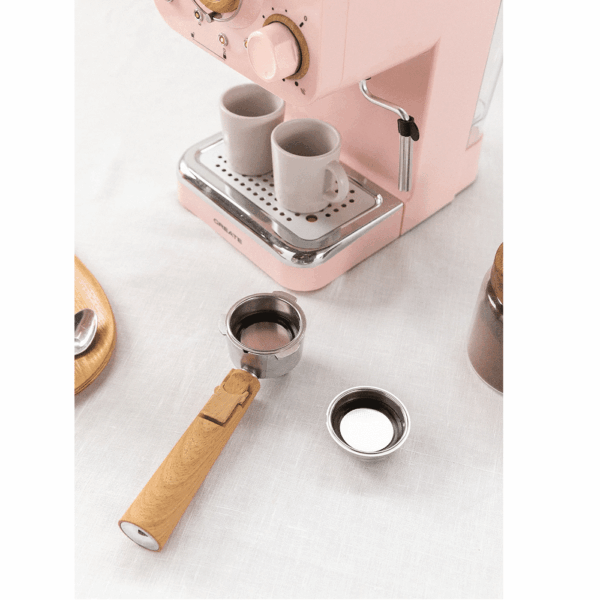 Espressor Retro manual, CREATE, Thera Retro, roz pastel