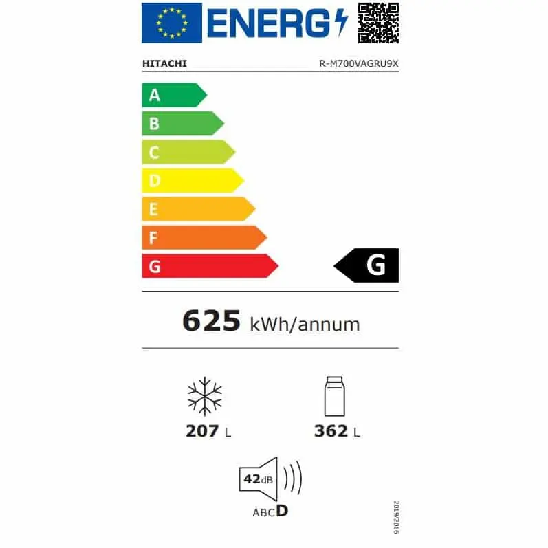 Frigider side by side Hitachi, Deluxe, Total No Frost, 569 litri