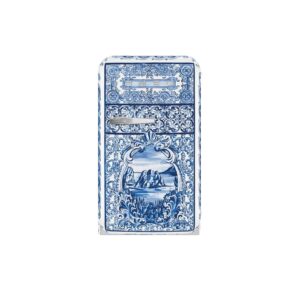 Mini frigider retro, Smeg x Dolce & Gabbana, 34 litri, albastru/alb