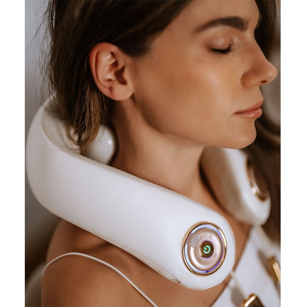 Aparat de masaj pentru gat, Beautifly, Harmony Fitness, alb