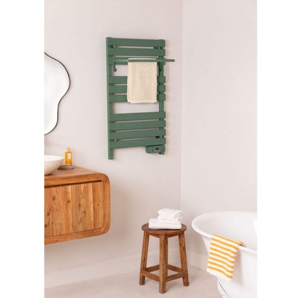 Radiator electric pentru baie, CREATE, Warm Towel, montare podea/perete, sage