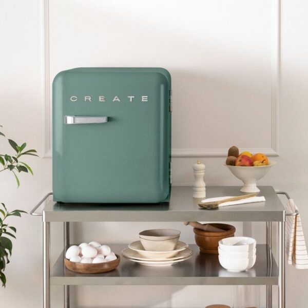 Frigider minibar Retro, CREATE, 48 litri, sage/silver