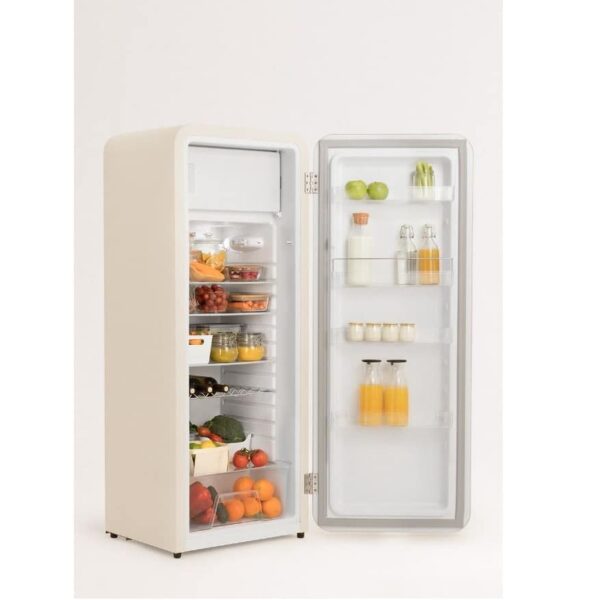 Frigider Retro, CREATE, 281 litri, crem/silver