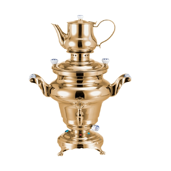 samovar rebecca beem auriu pentru ceai si cafea, 5 litri