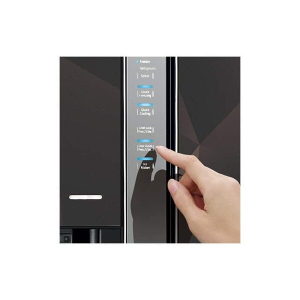 Frigider side by side Hitachi, Grande, Total No Frost, 569 litri, negru