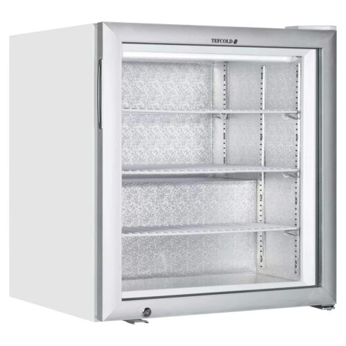 Mini congelator tip vitrina, Tefcold, UF100G, 88 litri, alb