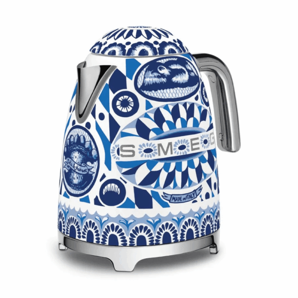 Fierbator apa, Smeg x Dolce&Gabbana, 1.7 litri, albastru/alb