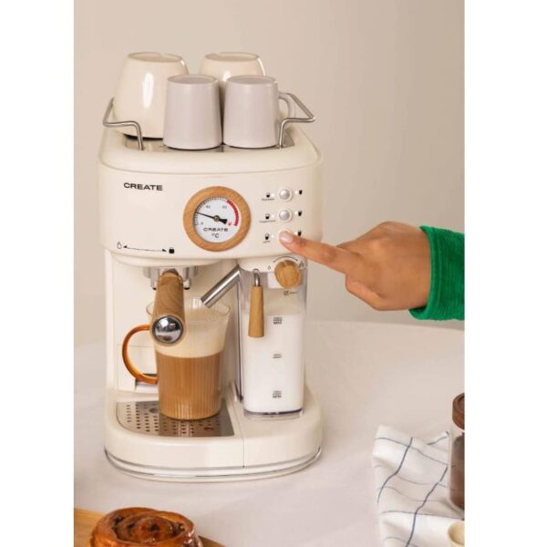 Espressor Retro semiautomat, CREATE, Thera Retro Pro, crem
