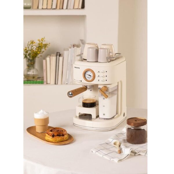 Espressor Retro semiautomat, CREATE, Thera Retro Pro, crem