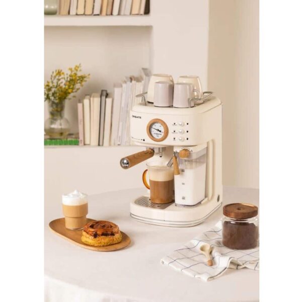 Espressor Retro semiautomat, CREATE, Thera Retro Pro, crem