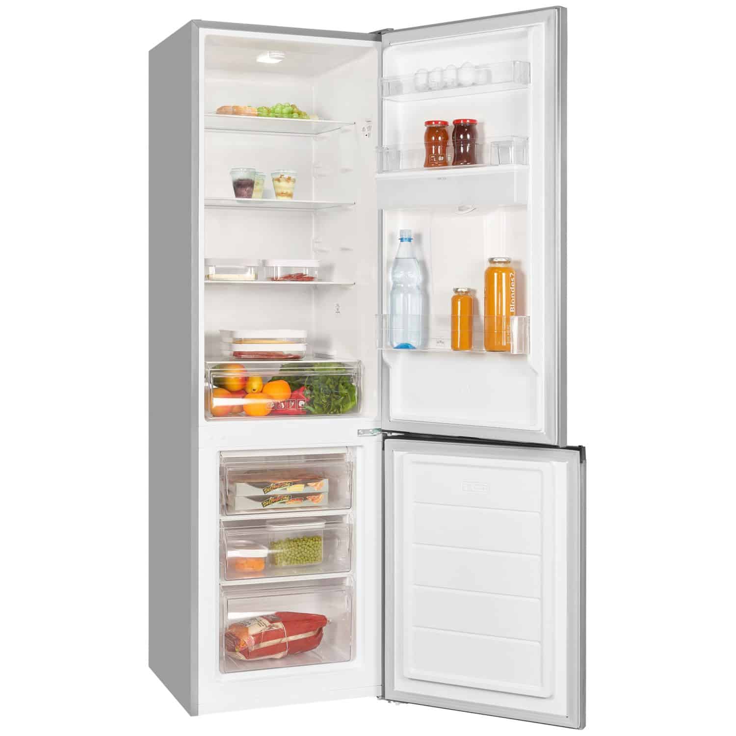 Combina frigorifica Exquisit, cu dispenser de apa, 260 litri, inox