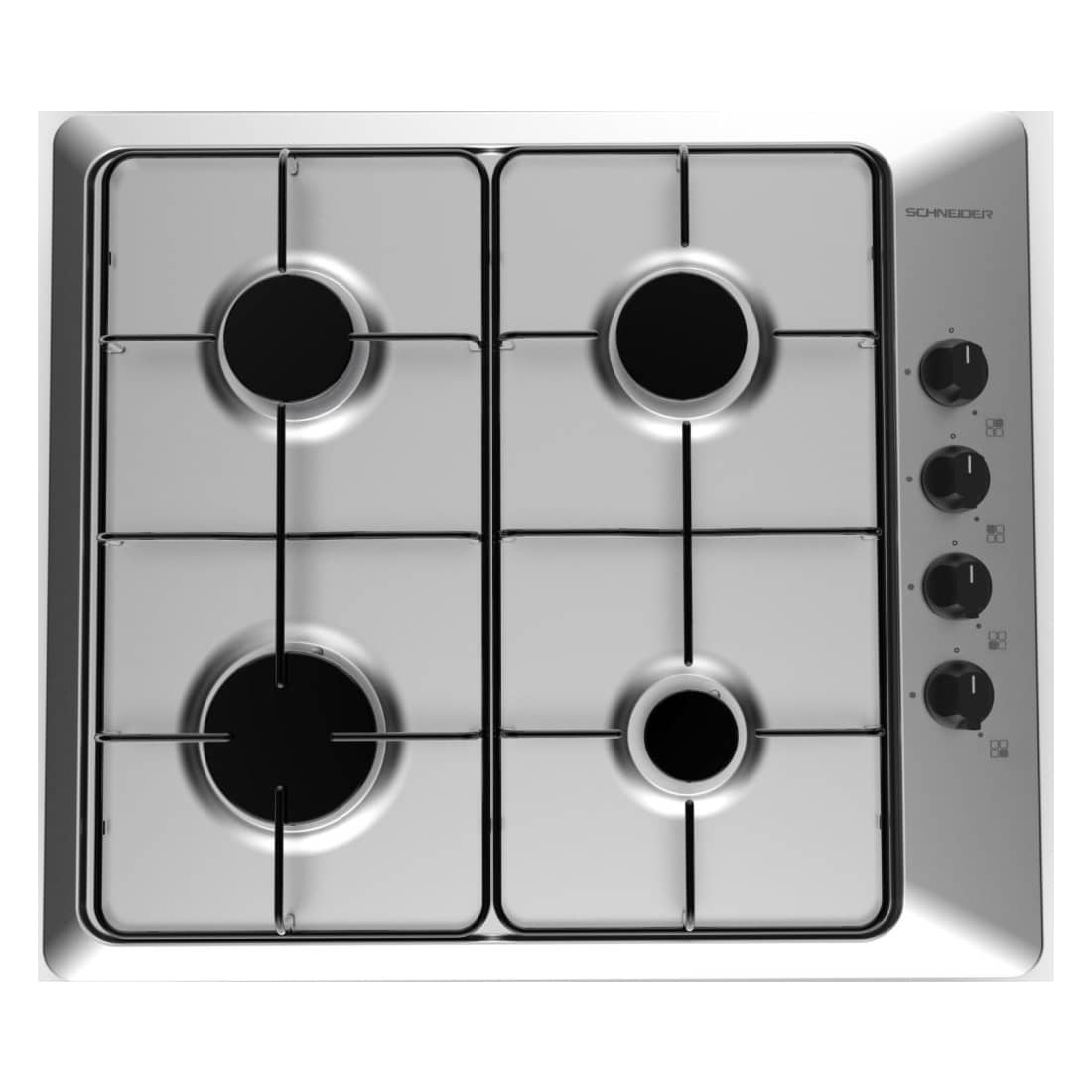 Plita incorporabila pe gaz, Schneider, SCTG6040X1, 4 arzatoare, 60 cm, inox