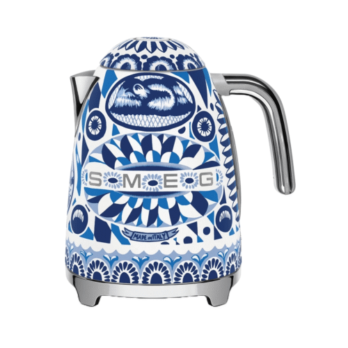 Fierbator apa, Smeg x Dolce&Gabbana, 1.7 litri, albastru/alb