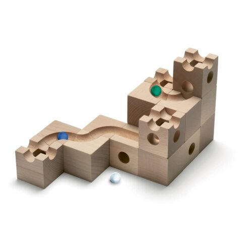 Set joc din lemn pentru copii, CUBORO, Tunnel, lemn natur