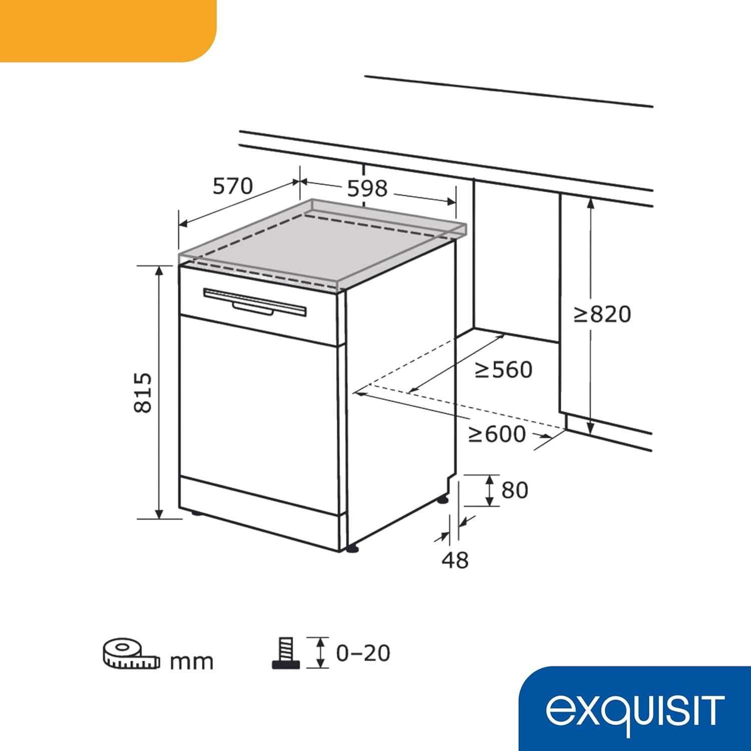 Masina de spalat vase, Exquisit, GSP6012-030EW, 12 seturi, alb