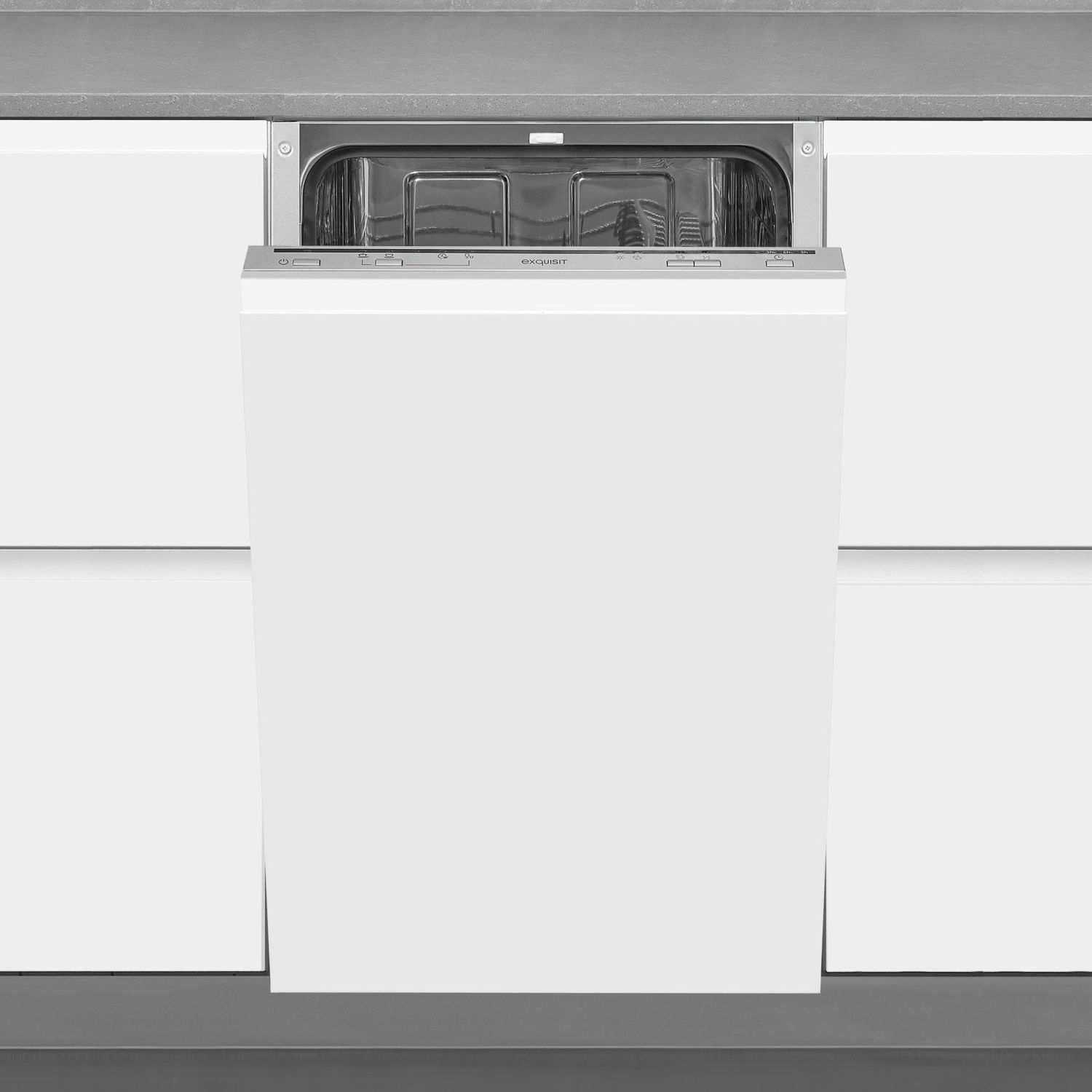 Masina de spalat vase incorporabila, Exquisit, 9 seturi, inox