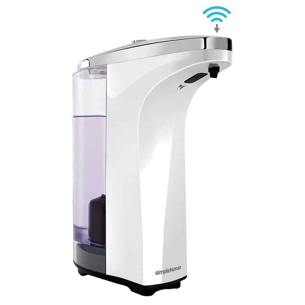 Dispenser/dozator sapun lichid cu senzor, Simplehuman, 237 ml, alb