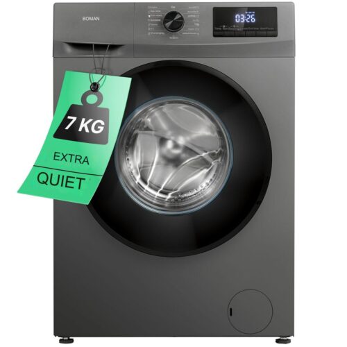 Masina de spalat rufe slim, Bomann, WA7175GR, 7 kg, 1400 rpm, antracit