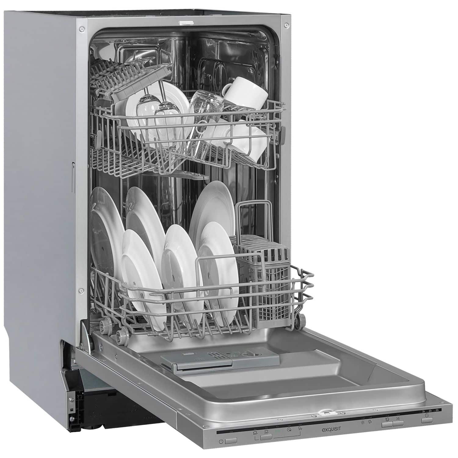 Masina de spalat vase incorporabila, Exquisit, 9 seturi, inox