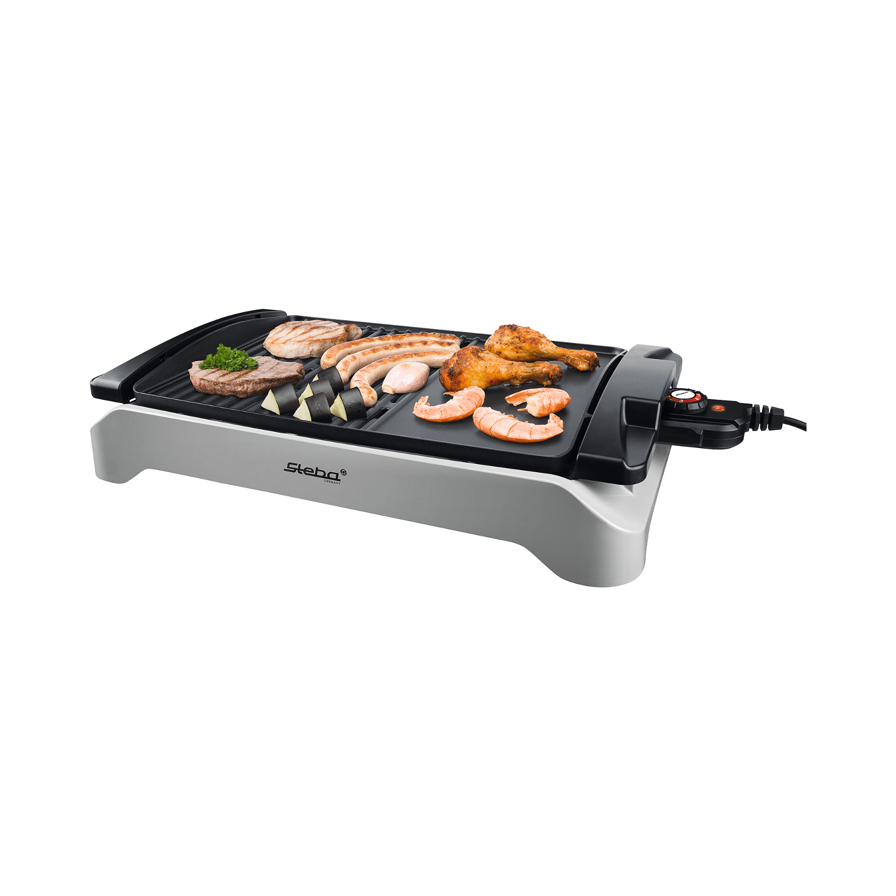 Plita electrica BBQ, Steba Germany, 2000 W, inox