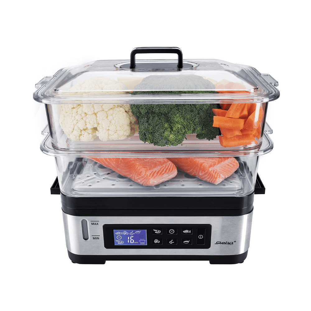 Aparat de gatit cu aburi, Steba Germany, 1200 W, inox