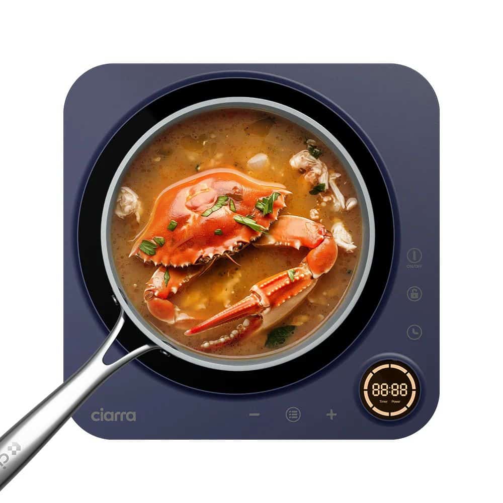 Plita electrica cu inductie, Ciarra, Donut Midnight Dream, 1 zona, bleumarin