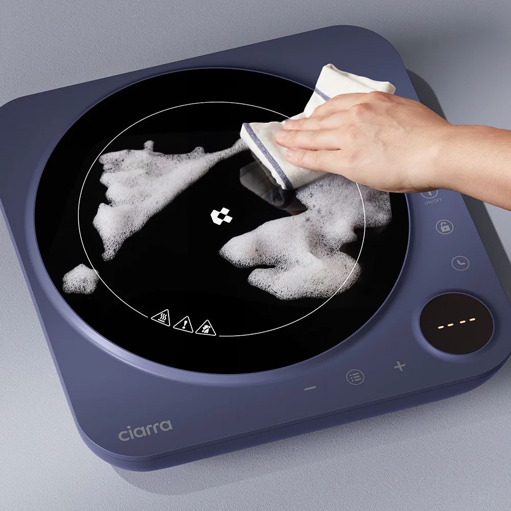 Plita electrica cu inductie, Ciarra, Donut Midnight Dream, 1 zona, bleumarin