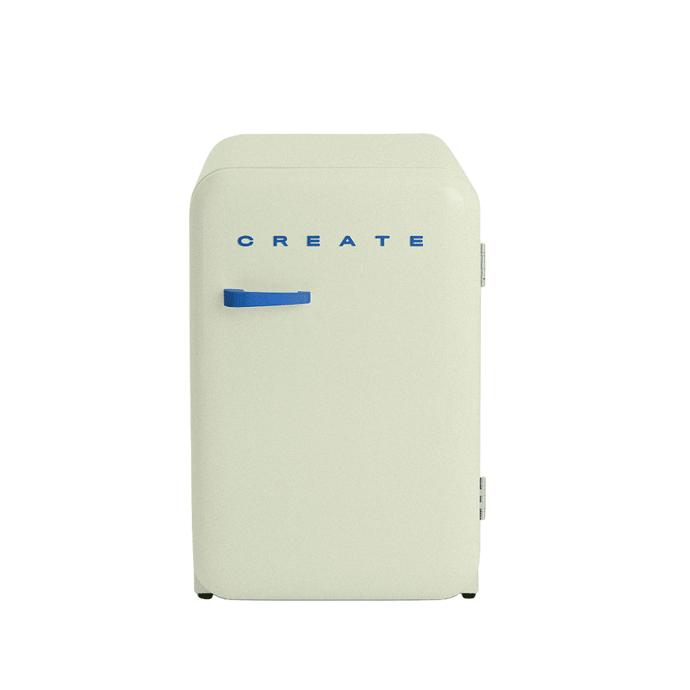 Mini frigider Retro, CREATE, 107 litri, verde pastel/albastru