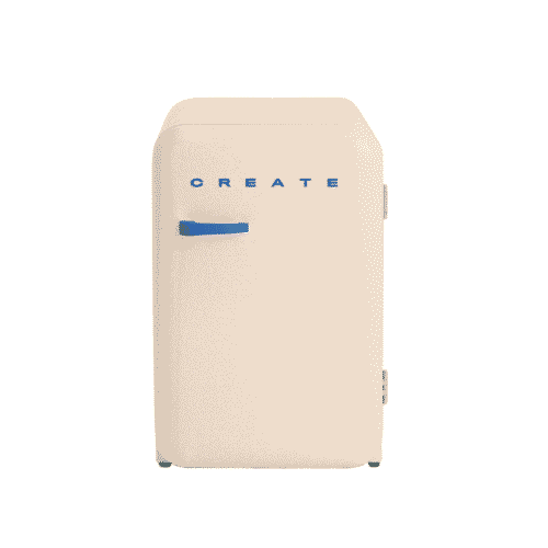 Mini frigider Retro, CREATE, 107 litri, crem/albastru