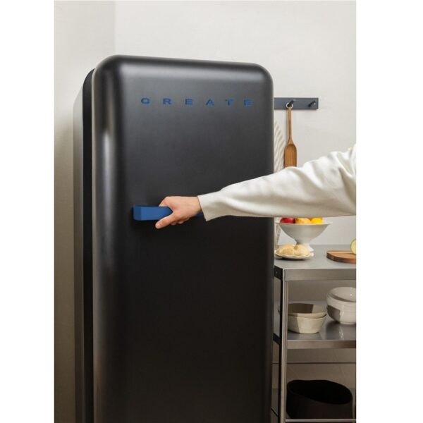 Frigider Retro, CREATE, 281 litri, negru/albastru