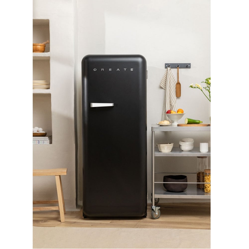 Frigider Retro, CREATE, 281 litri, negru/silver