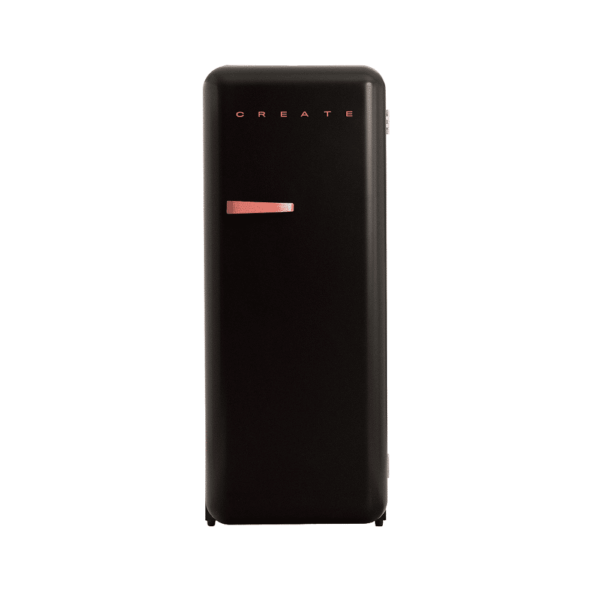 Frigider Retro, CREATE, 281 litri, negru/teracota
