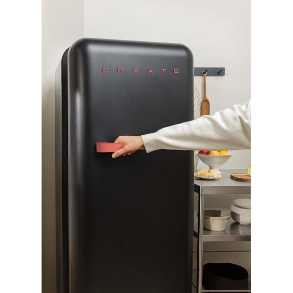 Frigider Retro, CREATE, 281 litri, negru/teracota
