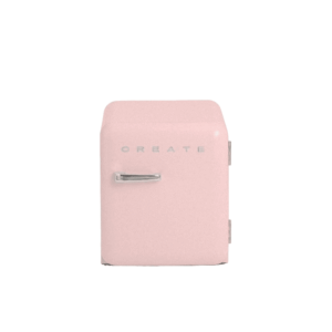 Frigider minibar Retro, CREATE, 48 litri, roz pastel/silver