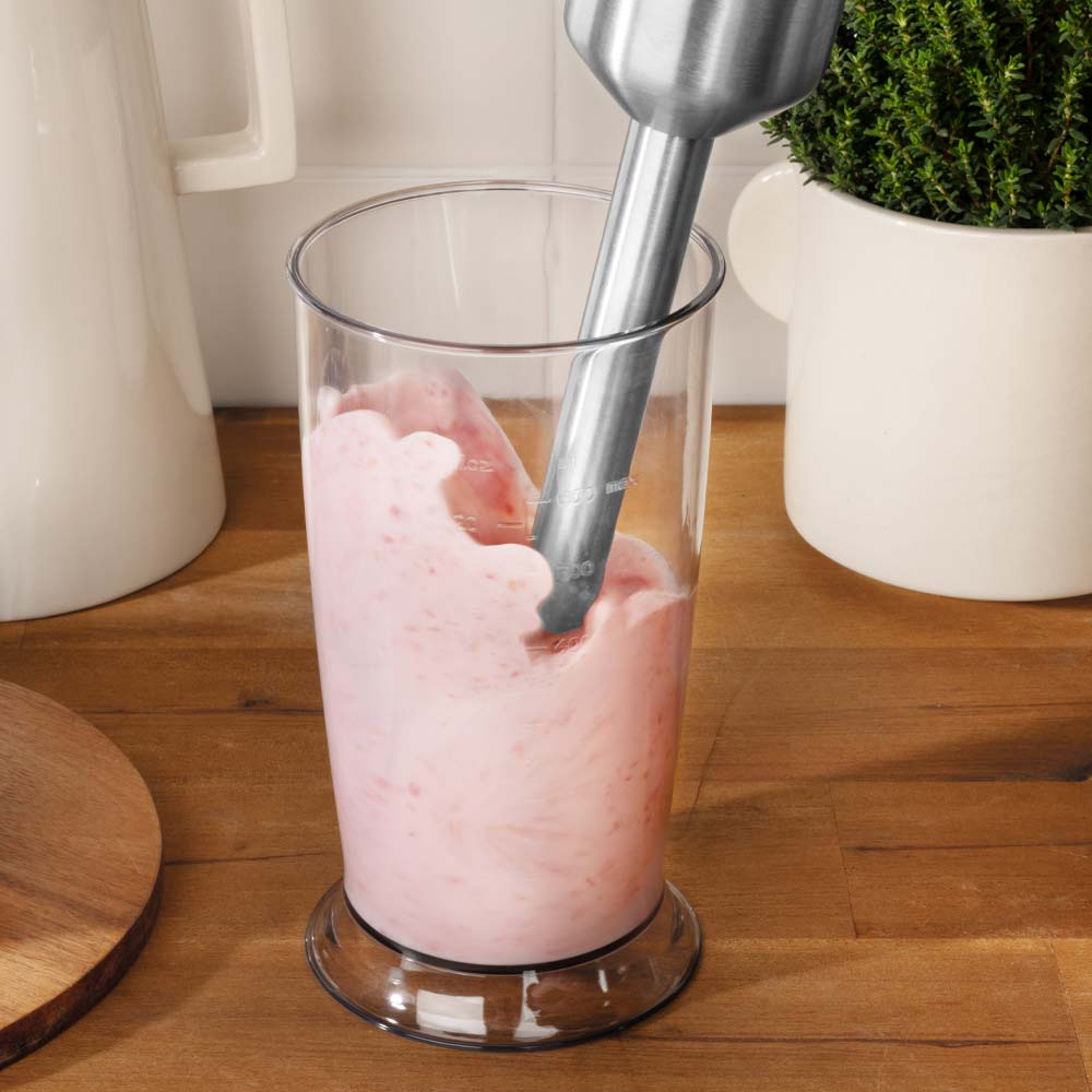 Blender de mana si accesorii, 5in1, Gastroback, 1200 W, argintiu