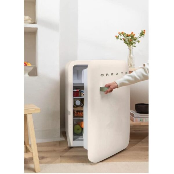 Mini frigider Retro, CREATE, 107 litri, crem/sage