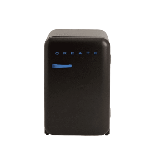 Mini frigider Retro, CREATE, 107 litri, negru/albastru