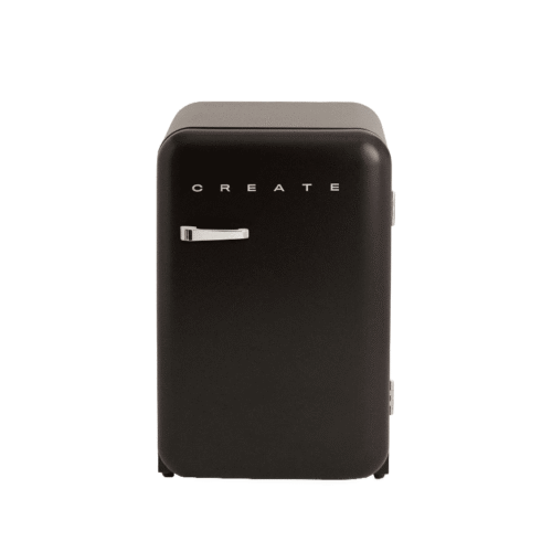 Mini frigider Retro, CREATE, 107 litri, negru/silver