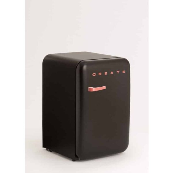 Mini frigider Retro, CREATE, 107 litri, negru/teracota