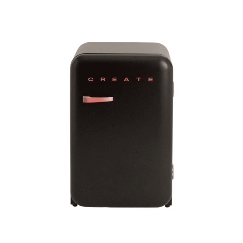 Mini frigider Retro, CREATE, 107 litri, negru/teracota