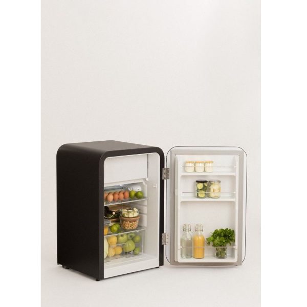 Mini frigider Retro, CREATE, 107 litri, negru/teracota