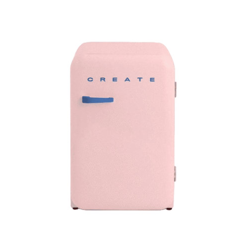 Mini frigider Retro, CREATE, 107 litri, roz pastel/albastru