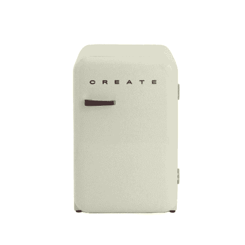 Mini frigider Retro, CREATE, 107 litri, verde pastel/negru