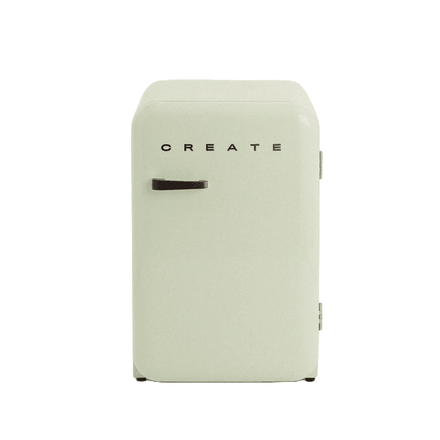 Mini frigider Retro, CREATE, 107 litri, verde pastel/negru