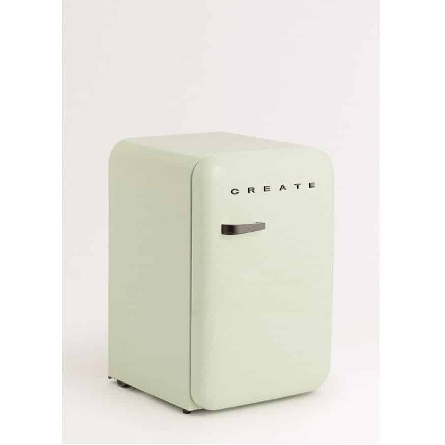 Mini frigider Retro, CREATE, 107 litri, verde pastel/negru