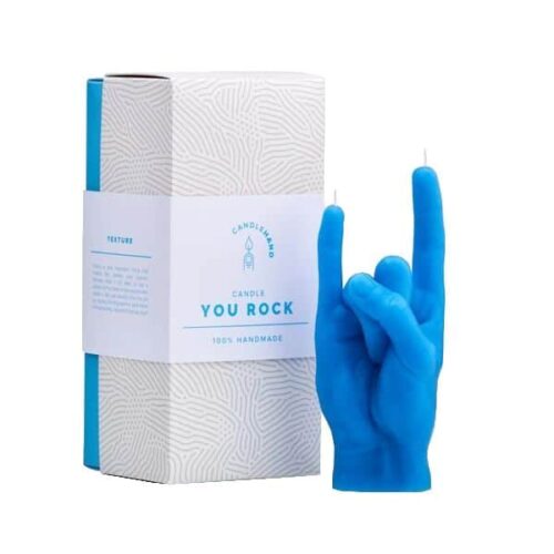 Lumanare decorativa You Rock, CandleHand, albastru