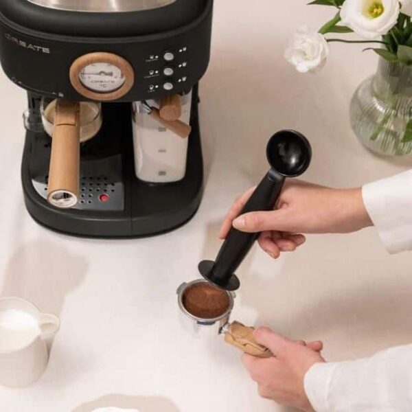 Espressor Retro semiautomat, CREATE, Thera Retro Pro, negru