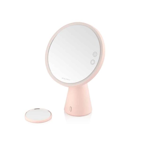 Oglinda cosmetica iluminata, Beautifly, Smart Moon, roz