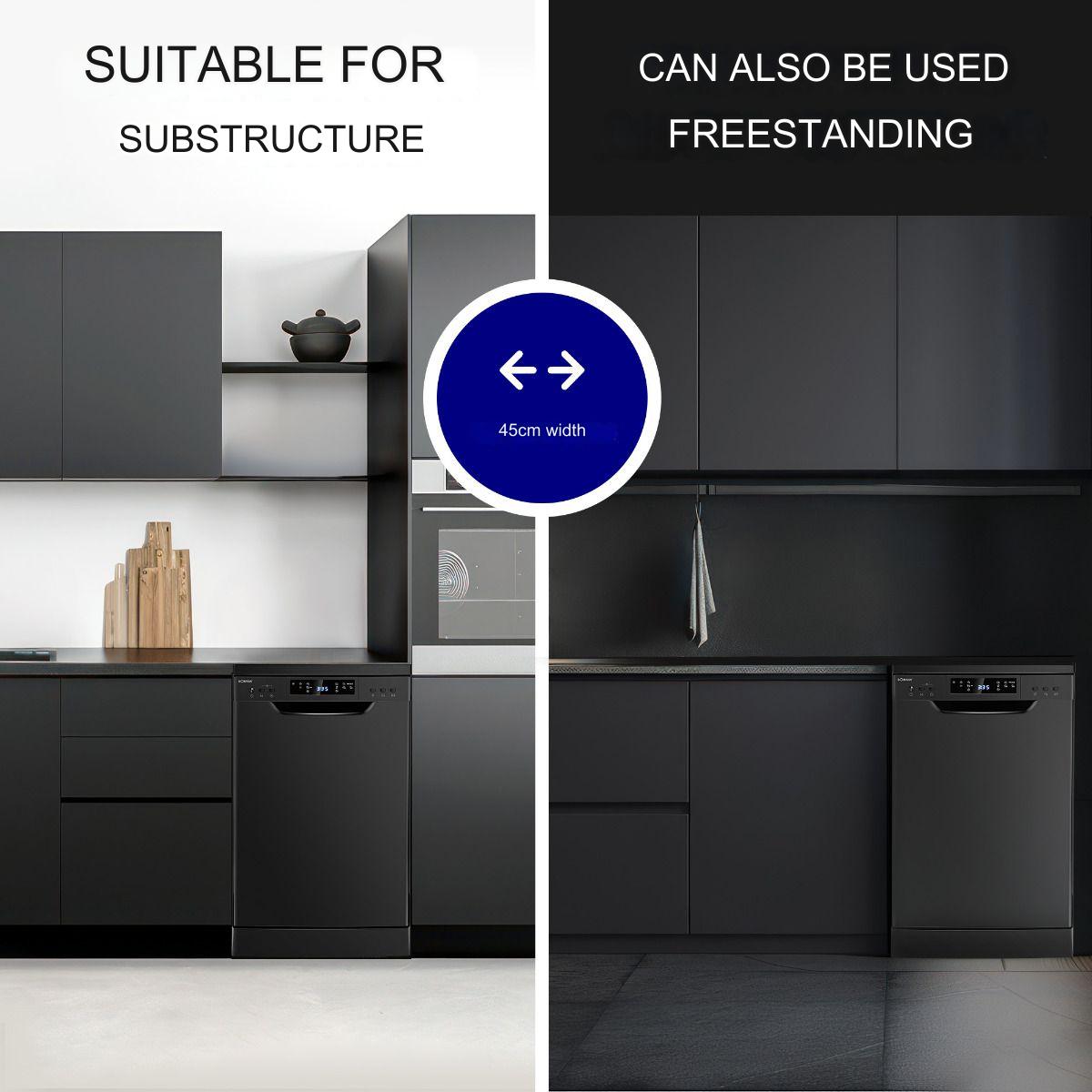 Masina de spalat vase, Bomann, GSP7418N, 10 seturi, negru